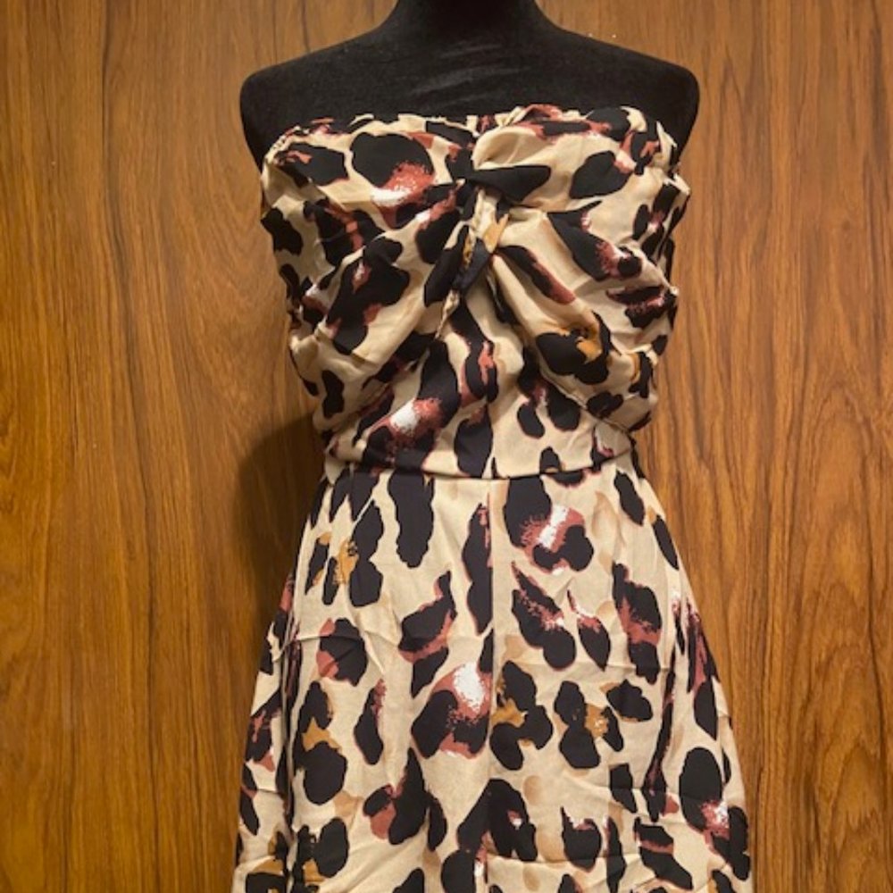 Cheetah Leopard Animal Print Romper Size XL 12/14